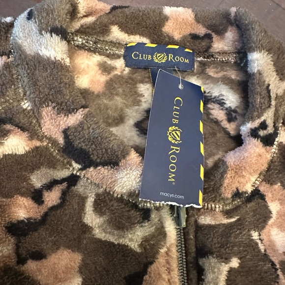 NWT CLUB ROOM Men’s plush fleece camouflage camo footed onesie pajamas pjs - Picture 2 of 9